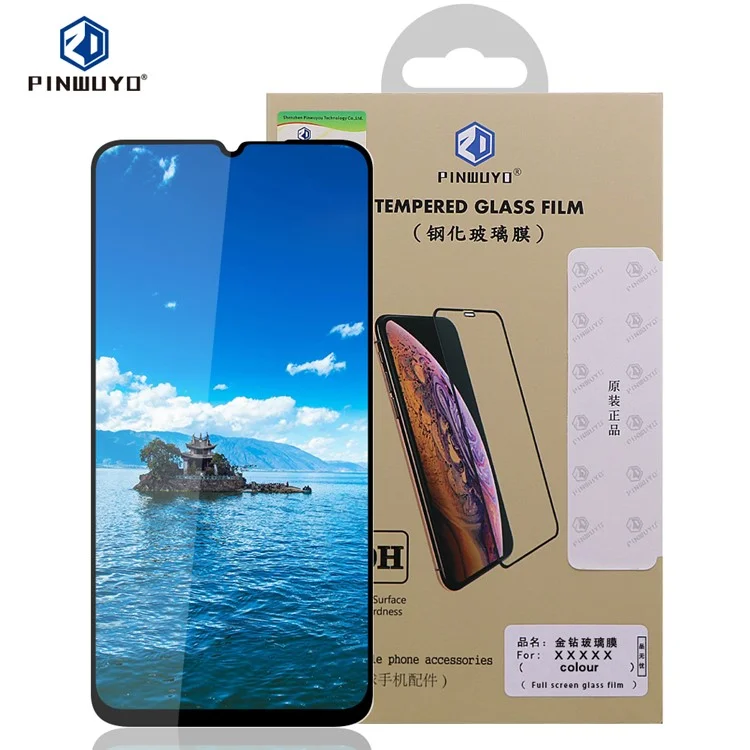 Pinwuyo 2.5d 9H Protecteur D'écran en Verre Trempé Anti-explosion Pour Xiaomi Redmi Note 9