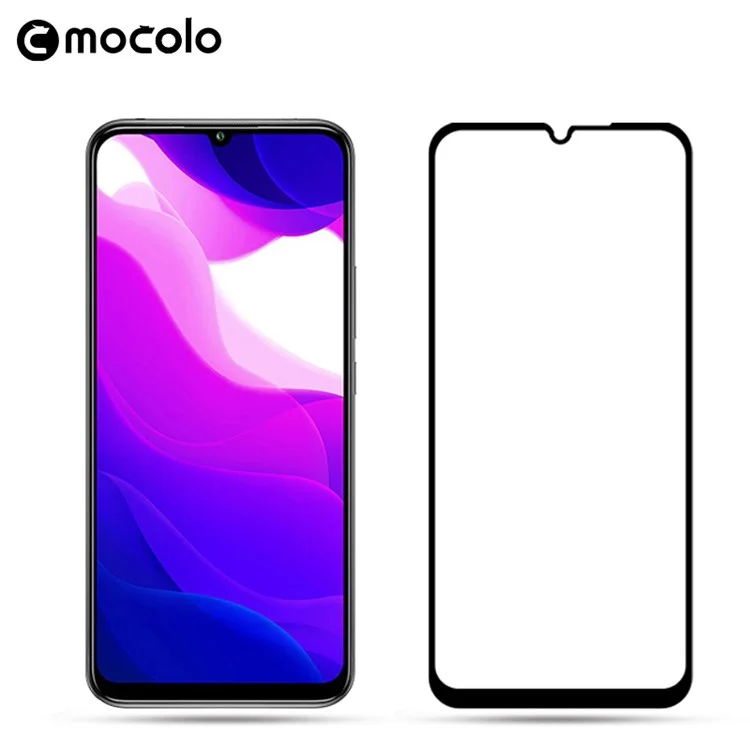 Impresión de Seda Mocolo Película de Pantalla Completa de Vidrio Templado Anti-explosión [glue Completo] Para Xiaomi Mi 10 Lite 5G