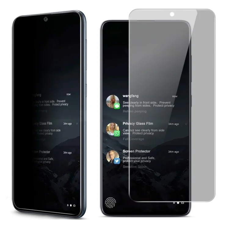 IMAK Anti-peep 9H Temperado de Proteção de Tela de Vidro Filme Para Samsung Galaxy A81/Note 10 Lite/m60s