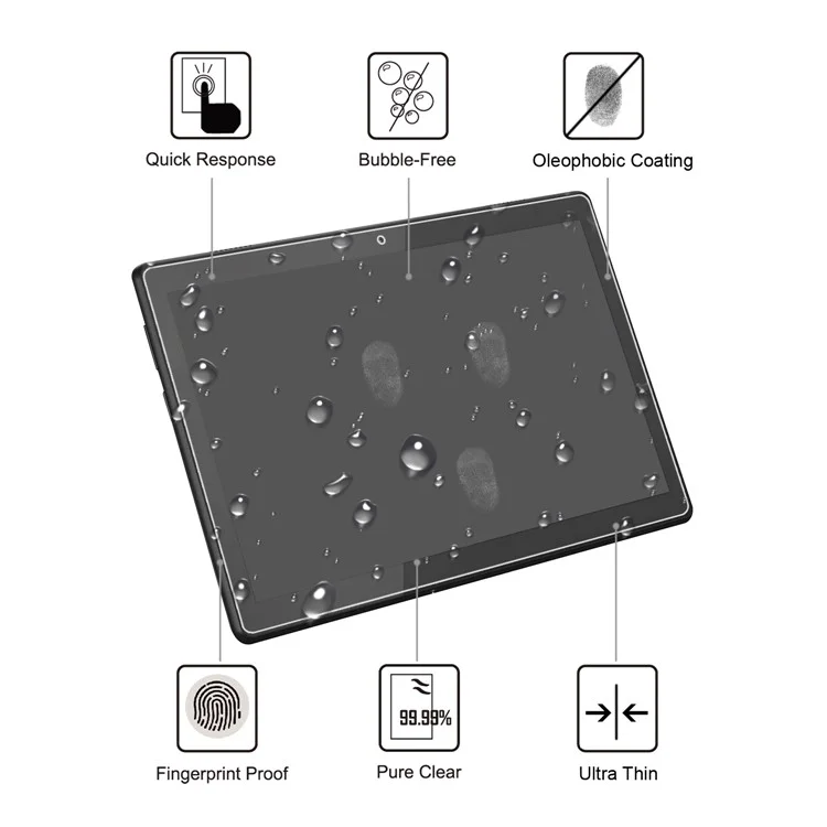 Tempered Glass Screen Protector Guard Film Arc Edge for Lenovo Tab M10 TB-X605F