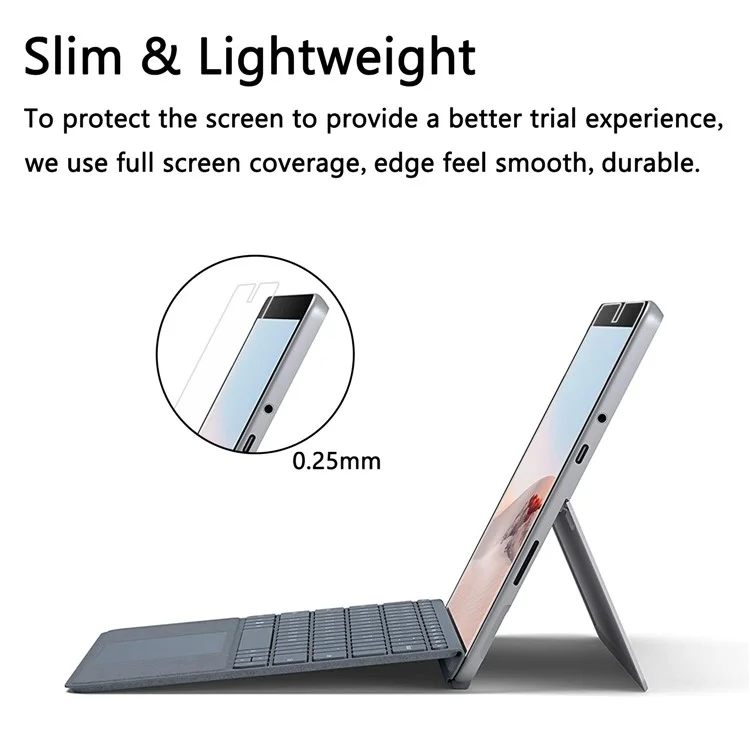 Tempered Glass Screen Protector Guard Film Straight Edge for Surface Go 2