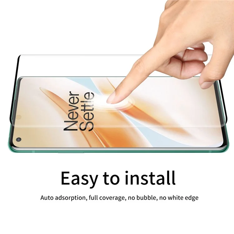 ENKAY HAT PRINCE 0,26mm 9H 3D Bordas de Tamanho Completo Arc Tempered Glass Screen Protector para OnePlus 8 Pro