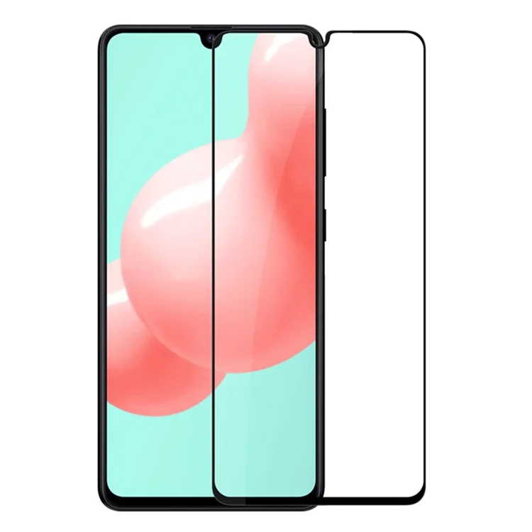 MOCOLO Silk Printing Tempered Glass Full Screen Protector [Full Glue] para Samsung Galaxy A41 (Versão Global) - Preto