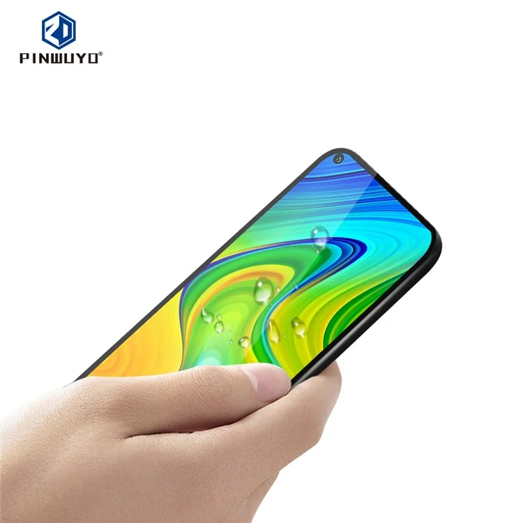 PINWUYO Full Screen Film Tempered Glass Film 2.5D 9H for Xiaomi Redmi Note 9/Redmi 10X 4G