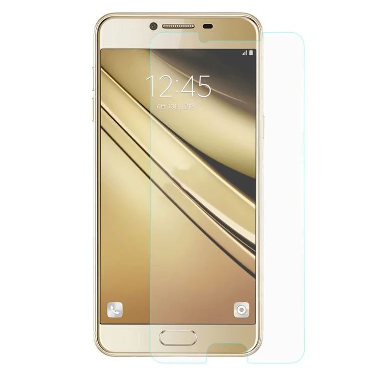 HAT PRINCE for Samsung Galaxy C7 0.26mm 9H Tempered Glass Screen Guard 2.5D Arc Edge