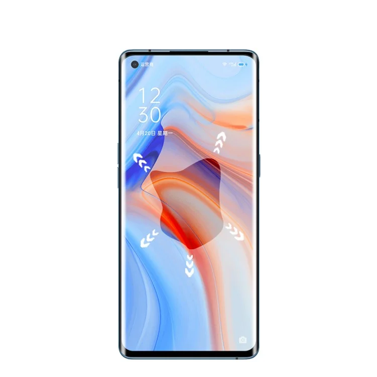 Protecteur D'écran Incurvé Mocolo 3D Pour OnePlus 8 / Oppo Reno 3 Pro 5g / Reno4 Pro 5g / Reno 5 Pro 5G, Couverture Complète Film Complet en Verre Trempé de Colle Complète HD