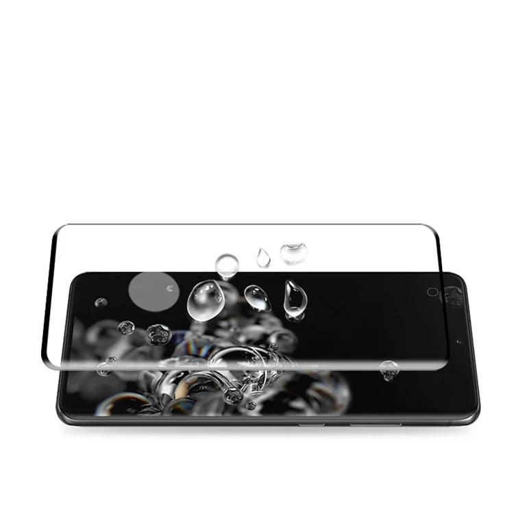 Amorus Para Samsung Galaxy S20 Ultra Cobertura Completar 3D Curvado Curvado Cinta Película De Pantalla De Cristal [Soporte Ultrasonic De Dientín Desbloqueo]