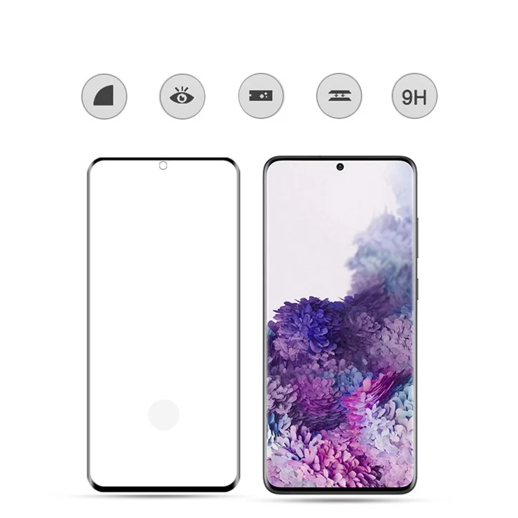 MOCOLO per Samsung Galaxy S20 Plus 3D Curved Full Screen Full Glue Tempered Glass Screen Protector [Supporta lo sblocco delle impronte digitali a ultrasuoni]