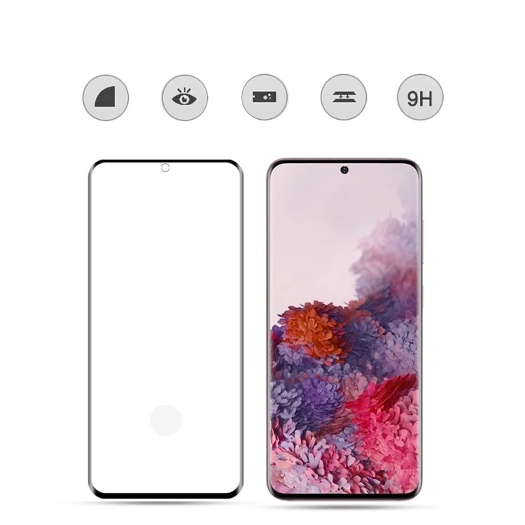 MOCOLO per Samsung Galaxy S20 4G/S20 5G 3D Curved Full Screen Full Glue Tempered Glass Screen Guard Film [Supporto dello sblocco delle impronte digitali a ultrasuoni]