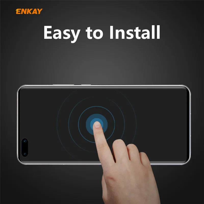 HAT PRINCE 0.26mm 9H [3D Hot-bending Curved Edge] Full Size Anti-Spy Tempered Glass Screen Protector for Huawei P40 Pro