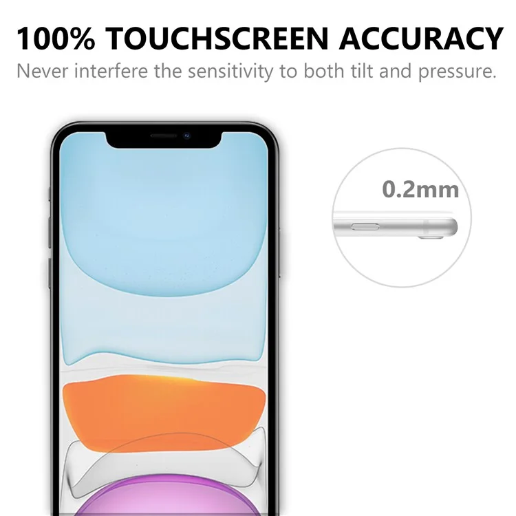 Vidro Temperado para Proteção de Tela Anti-Risco e Anti-Choque com Borda Arqueada de 2,5D e 9H para iPhone 12 mini de 5,4 polegadas