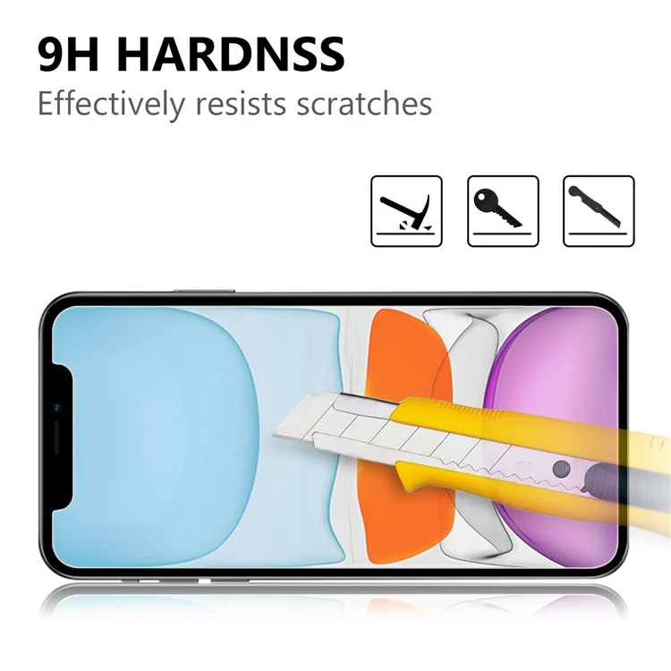 Protecteur d'écran en verre trempé antichoc 2.5D 9H avec bords biseautés pour Apple iPhone 12 Pro Max 6.7 pouces