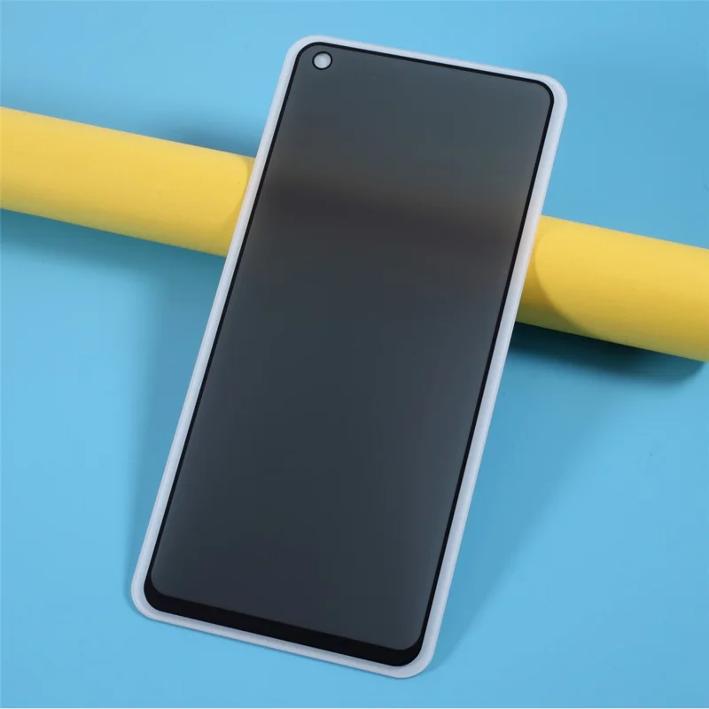 واقي شاشة من الزجاج المقوى بطباعة حريرية ضد التلصص وكامل التغطية لهاتف Samsung Galaxy A21s