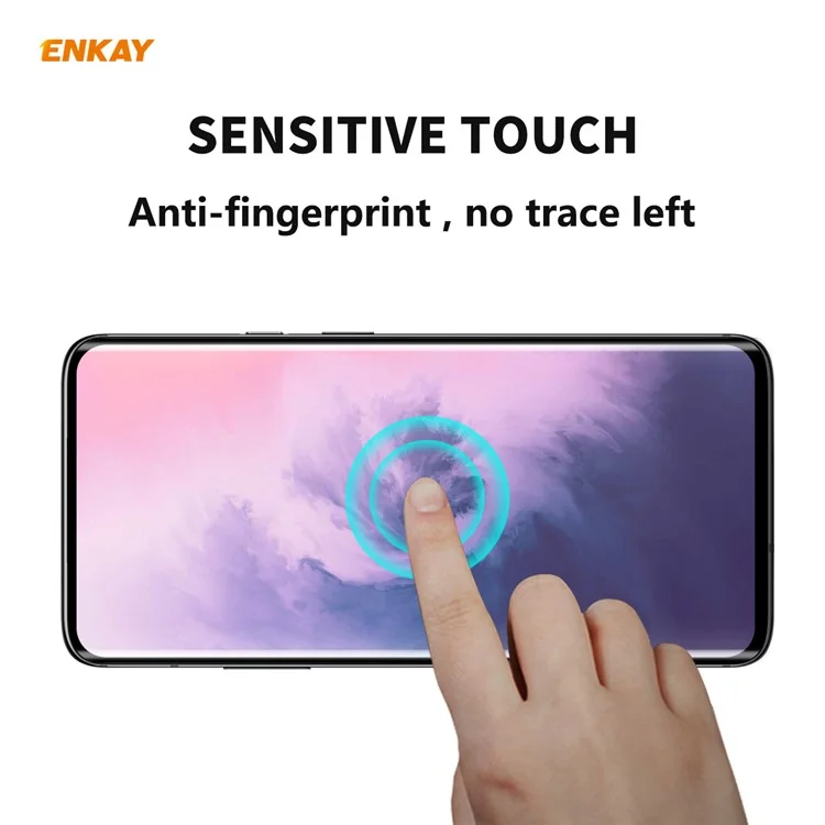 ENKAY 0.26mm 9H 3D Curved Full Glue Tempered Glass Full Screen Film for OnePlus 7T Pro/7 Pro