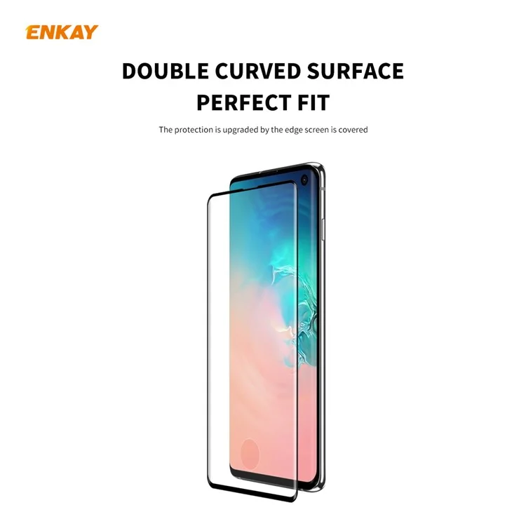 ENKAY 0.26mm 9H 3D Curved Full Glue Tempered Glass Full Screen Film for Samsung Galaxy S10