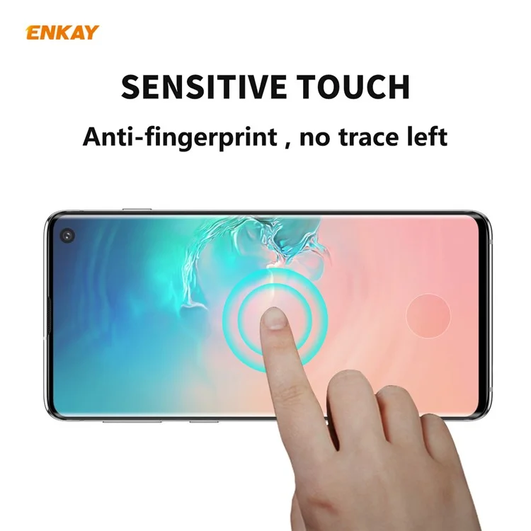 ENKAY 0.26mm 9H 3D Curved Full Glue Tempered Glass Full Screen Film for Samsung Galaxy S10