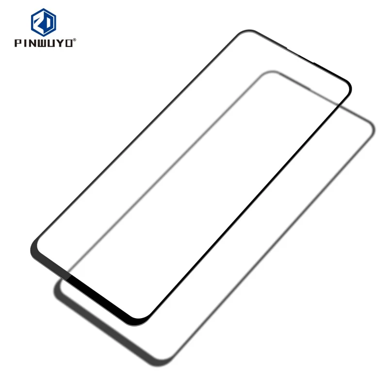 PINWUYO 3D Écran de protection en verre trempé incurvé de taille réelle Anti-explosion Anti-empreintes digitales pour Realme 6 Pro 