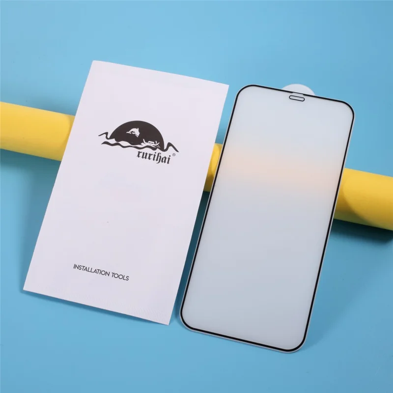 RURIHAI for iPhone 12 Max 6.1 inch Ultra Clear 2.5D Full Covering Tempered Glass Protector Film