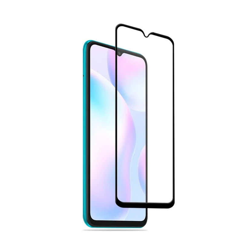 AMORUS فيلم حماية من الزجاج المقوى بالكامل مع لصق كامل وطباعة حريرية لجهاز Xiaomi Redmi 9A / 9C / 9C NFC