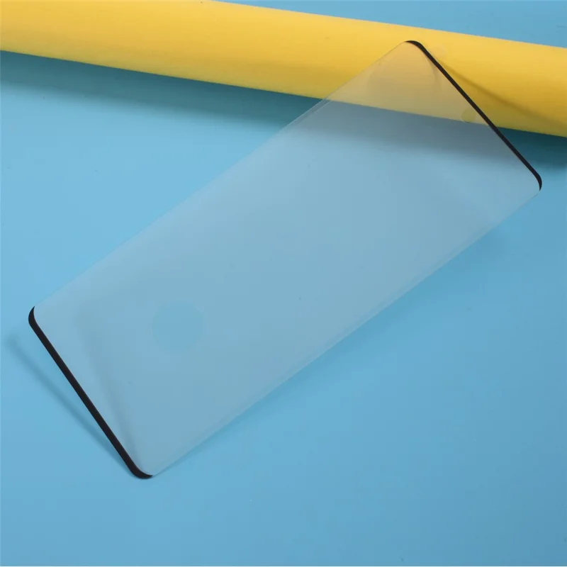 Seidenglänzendes Full-Size Seitenklebe Panzerglas-Schutzfolie, unterstützt Fingerabdruck-Entsperrung für Samsung Galaxy Note20 / Note20 5G – Schwarz