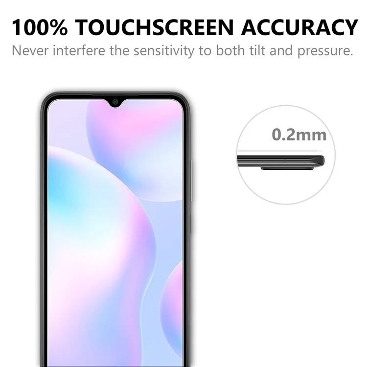 2.5D Arc Edge 9H Tempered Glass Screen Protector Film for Xiaomi Redmi 9A