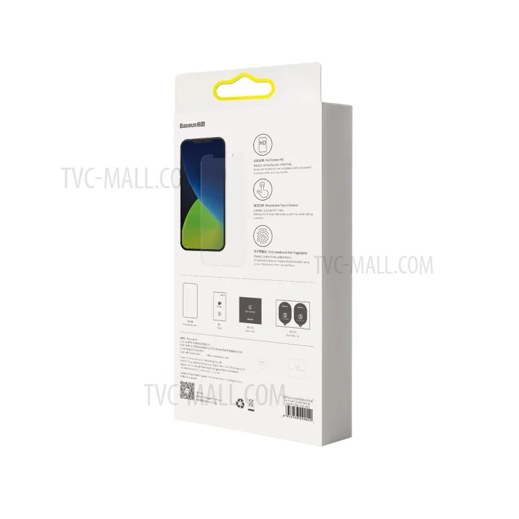 Baseus 2 PCS 0.25 mm Matte Películas de Vidrio Templado de la Pantalla Completa Para Iphone 12 Mini