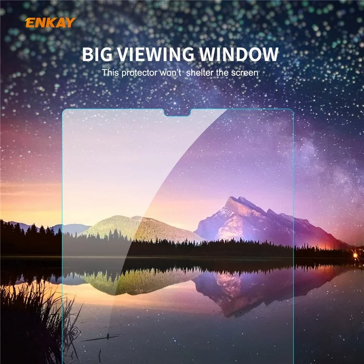 ENKAY 2Stk/Set 0,33mm 9H 2,5D Bogenrand Gehärtetes Glas Displayschutzfolie für Lenovo Tab M10 Plus 10,3 TB-X606F/Tab K10