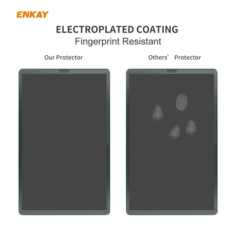 ENKAY 2Stk/Set 0,33mm 9H 2,5D Bogenrand Gehärtetes Glas Displayschutzfolie für Lenovo Tab M10 Plus 10,3 TB-X606F/Tab K10