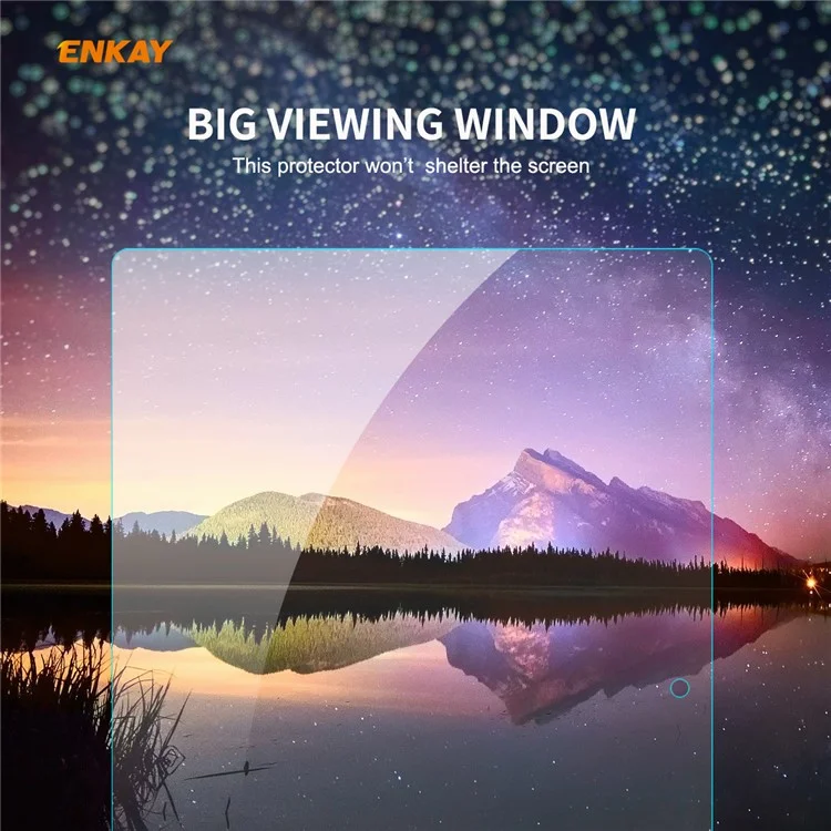ENKAY Película de vidrio templado de 0,33 mm, 9H, 2,5D, borde curvo para la Lenovo Smart Tab M10 de 10,1 pulgadas 