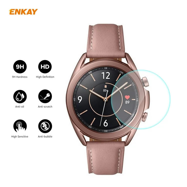 HAT PRINCE 0.2mm 9H 2.15D Arc Edge Tempered Glass Watch Screen Film for Samsung Galaxy Watch 3 41mm