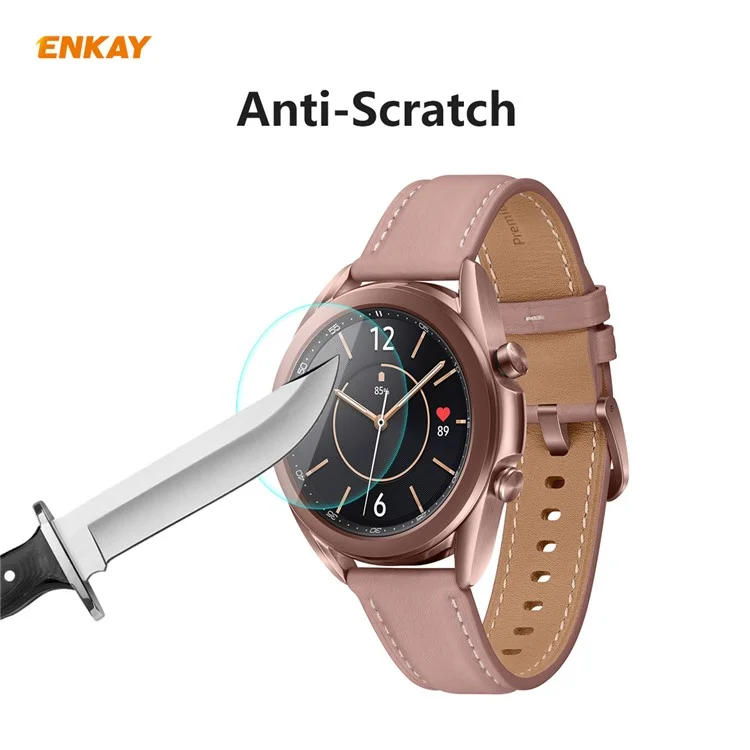 HAT PRINCE 0.2mm 9H 2.15D Arc Edge Tempered Glass Watch Screen Film for Samsung Galaxy Watch 3 41mm