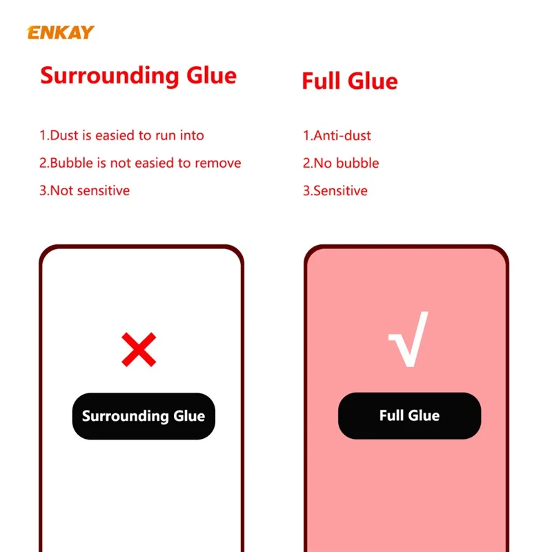ENKAY HAT PRINCE Full Glue 0.26mm 9H 2.5D Arc Edge Full Size Tempered Glass Screen Film for OnePlus Nord