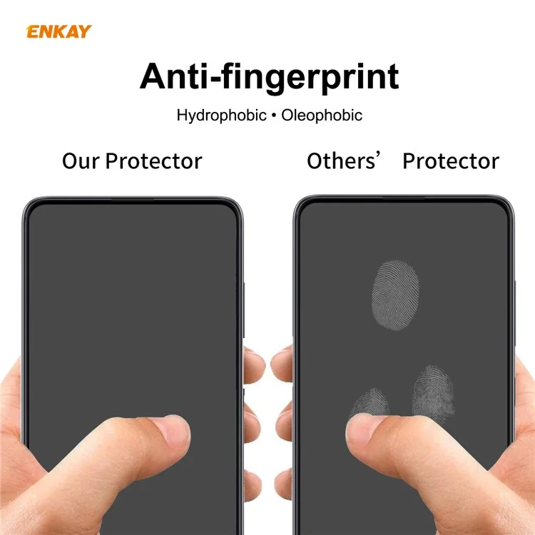 Set de 2 pièces ENKAY HAT PRINCE Glue Full 0,26 mm 9H 2,5D Arc Edge Full Size Film de protection d'écran en verre trempé pour OnePlus Nord