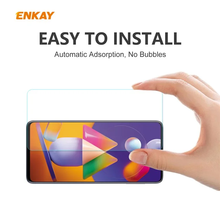ENKAY HAT PRINCE 0.26mm Tempered Glass Screen Protector 9H 2.5D Arc Edge for Samsung Galaxy M31s