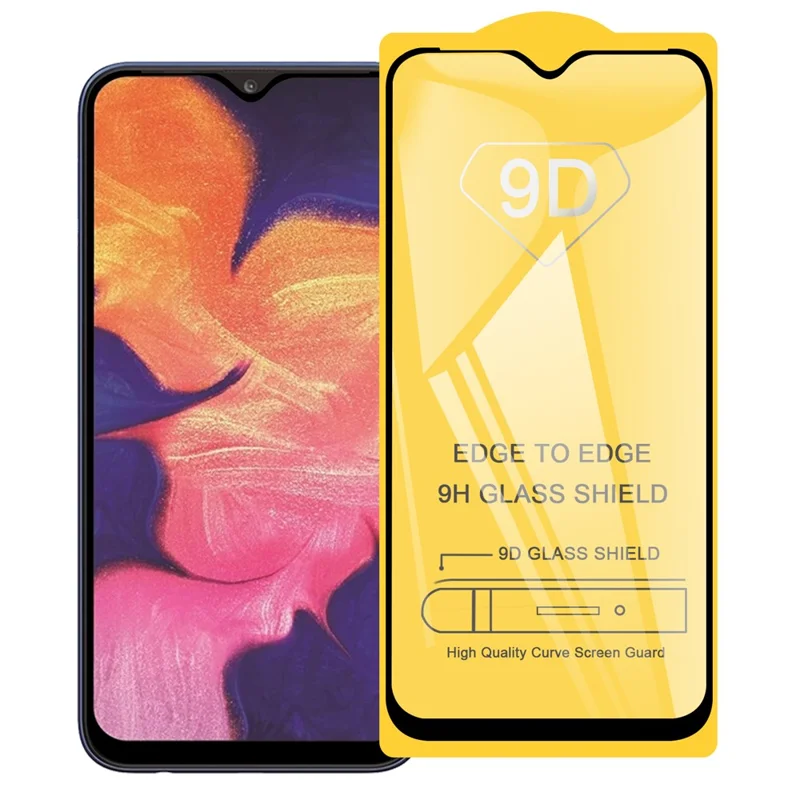 9D Full Covering Tempered Glass Screen Protector for Samsung Galaxy A10