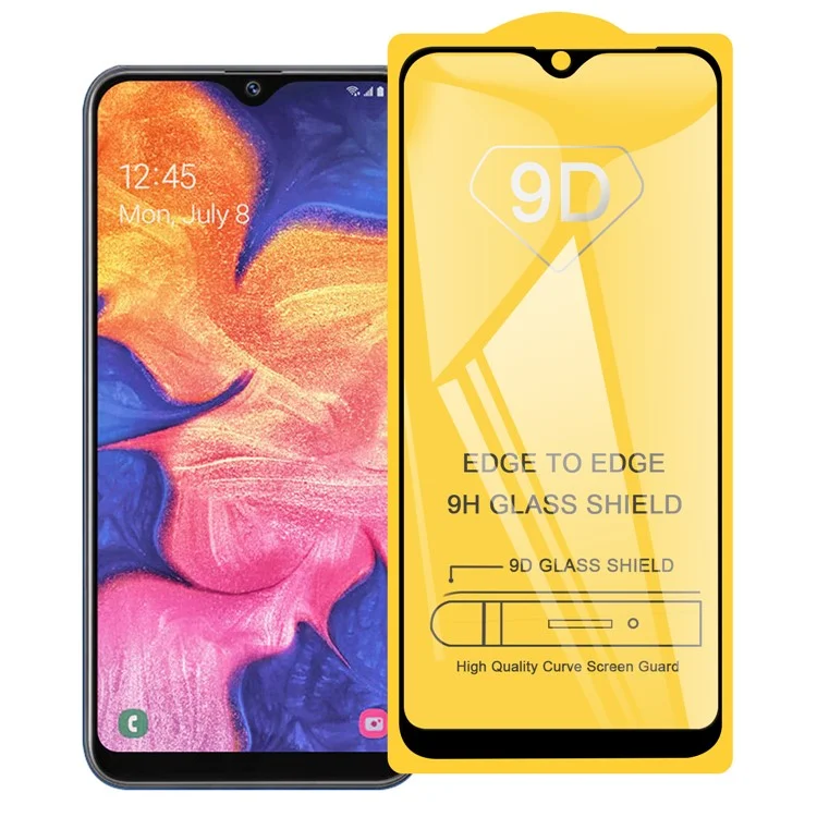 9D Full Covering Tempered Glass Screen Protector for Samsung Galaxy A10e