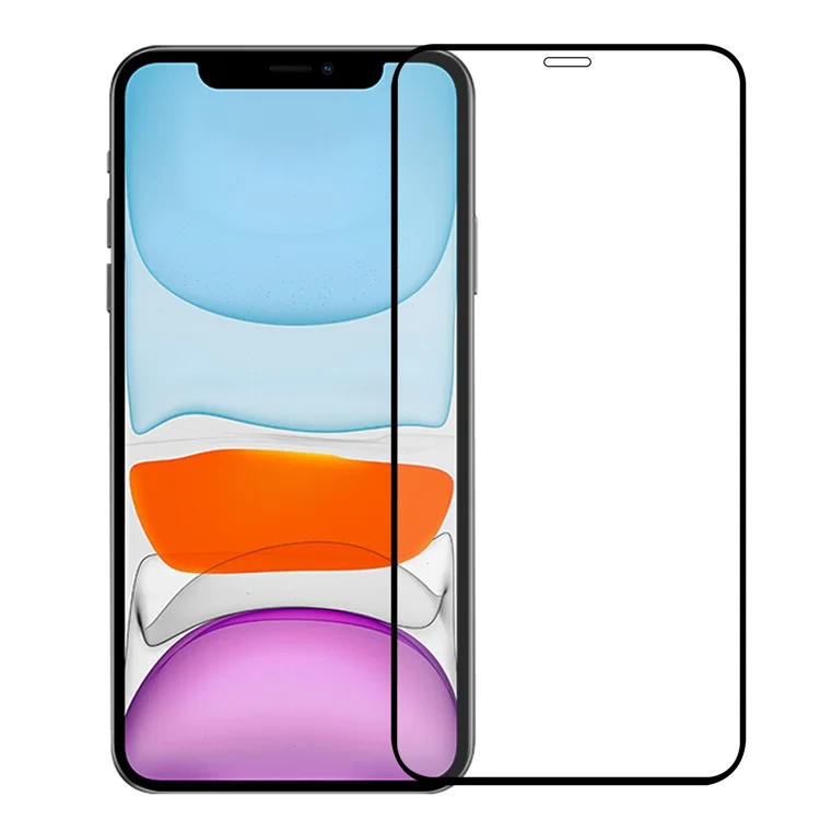 Black Edge Screen Protector für iPhone 12 Pro/12 6.1 Zoll, Volle Abdeckung, Vollverklebung, 9H Anti-Explosions-Panzerglas-Folie