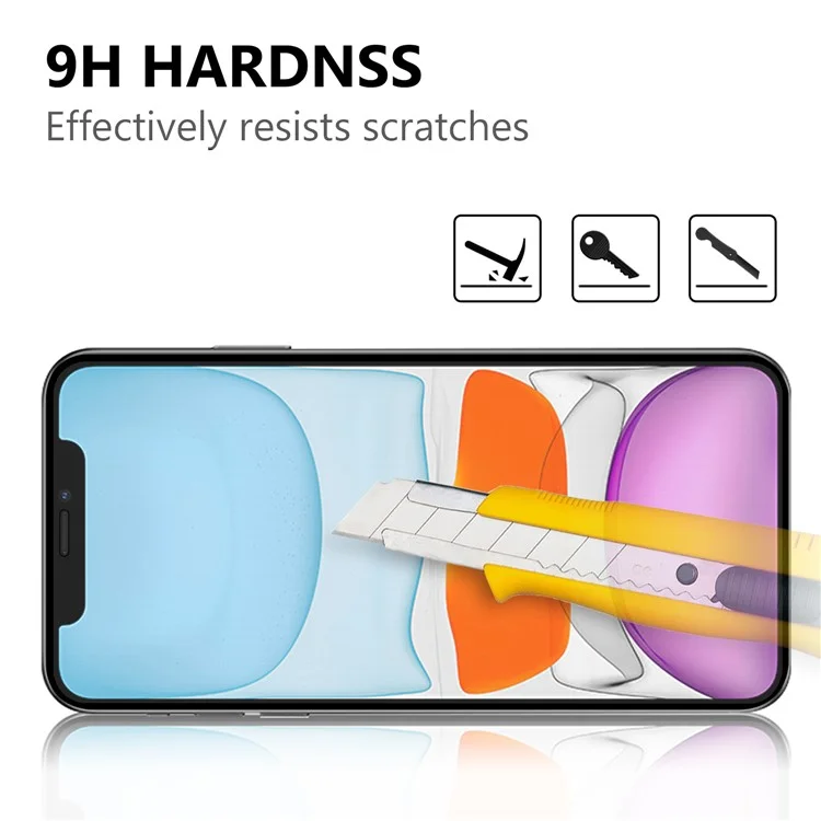 Black Edge Screen Protector für iPhone 12 Pro/12 6.1 Zoll, Volle Abdeckung, Vollverklebung, 9H Anti-Explosions-Panzerglas-Folie