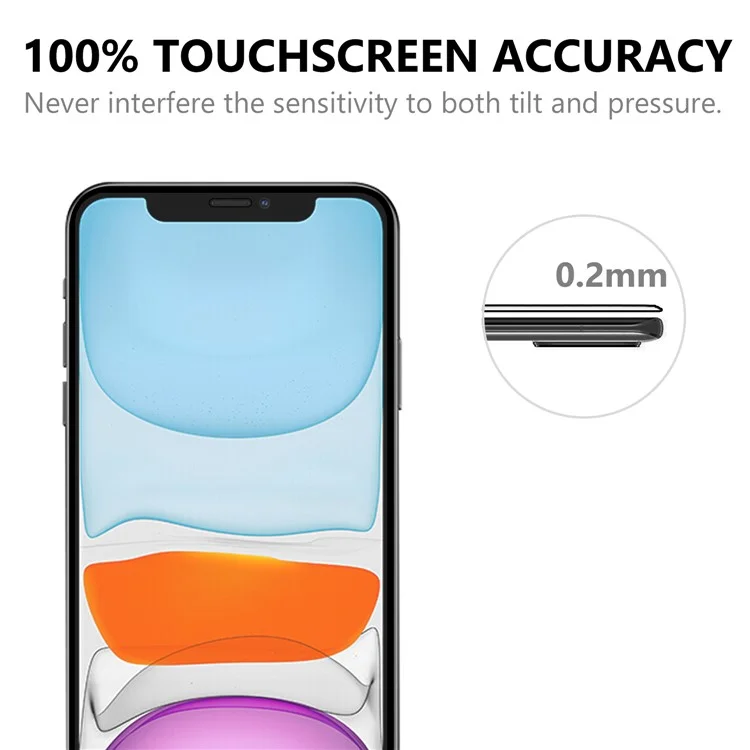 Black Edge Screen Protector for iPhone 12 Pro/12 6.1 inch, Full Coverage Full Glue 9H Anti-explosion Tempered Glass Film