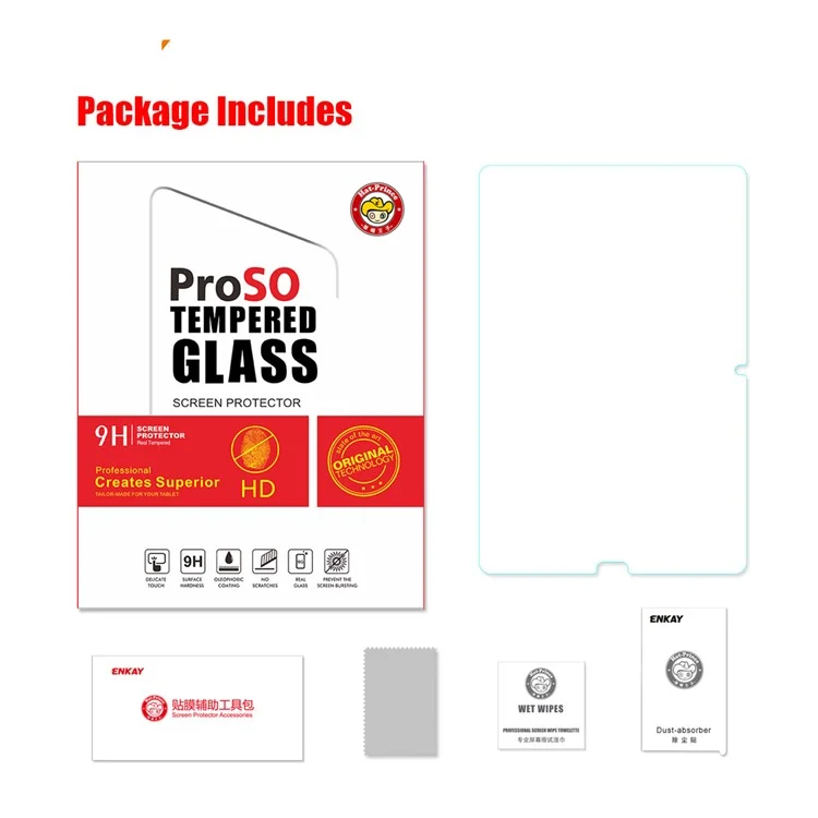 Enkay 0.33mm 9h 2.5D Protector De Pantalla De Cristal Templado De Borde De Arco Para Huawei Matepad 10.8 (2020)