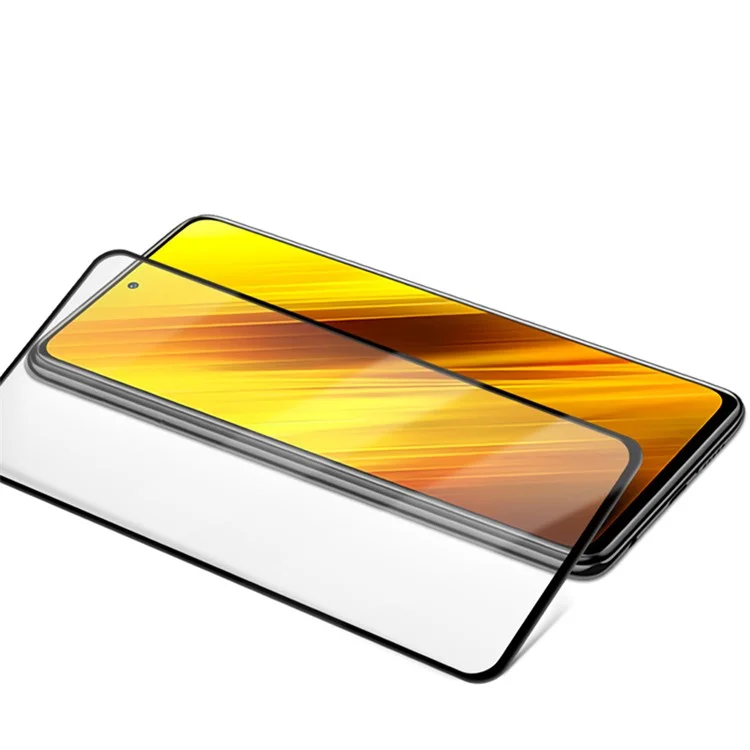 MOCOLO Anti-explosion Tempered Glass for Xiaomi Poco X3 NFC / Poco X3 / X3 Pro, Double Defense Full Size Full Glue Silk Printing HD Clear Film - Negro