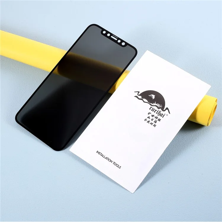 RURIHAI 0.26mm 360 Degrees Privacy Anti-peep Full Glue Full Screen Tempered Glass Screen Protector for iPhone XR/11 6.1 inch