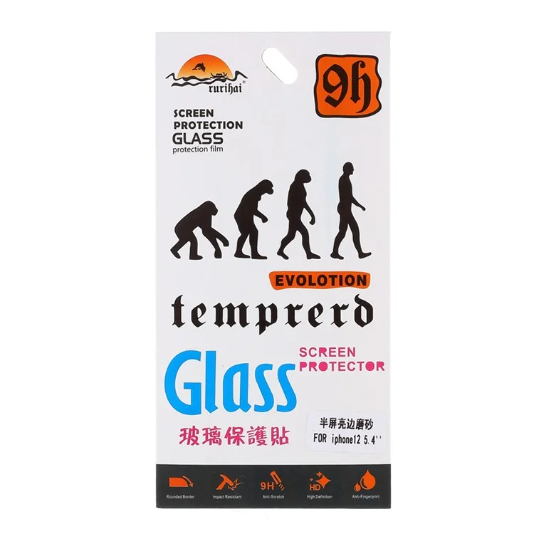 RURIHAI Protector de pantalla de vidrio templado mate y de pegado total para iPhone 12 Max/Pro de 6.1 pulgadas 