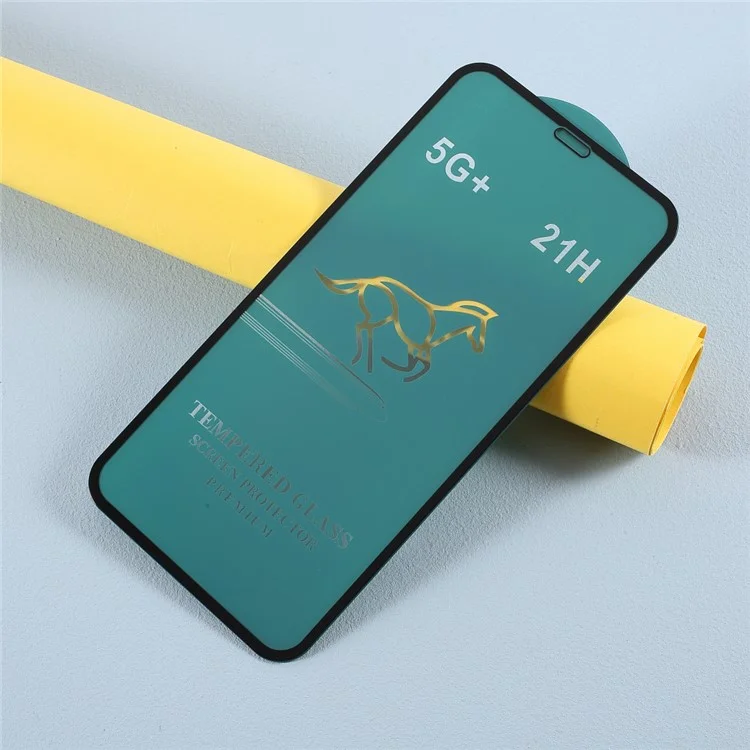 Full Glue Silk Print Tempered Glass Full Coverage Screen Protector for iPhone XR/11 6.1 inch