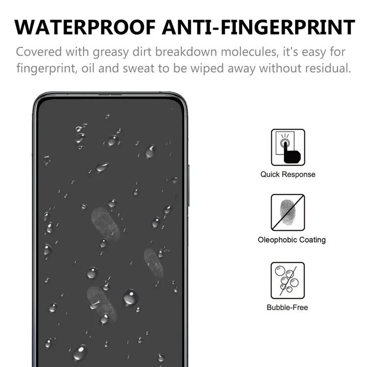 Vollständiger Glue-Vollgrößen-Tempered-Glass-Bildschirmschutz für Xiaomi Mi 10T Pro 5G - Schwarz