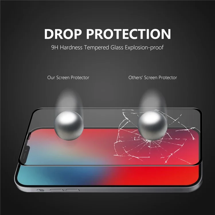 5PCS / Set ENKAY HAT PRINCE 0.26mm 9H 2.5D Cobertura de Tela Completa Vidro Temperado Protetor de Tela para iPhone 12 Pro / iPhone 12