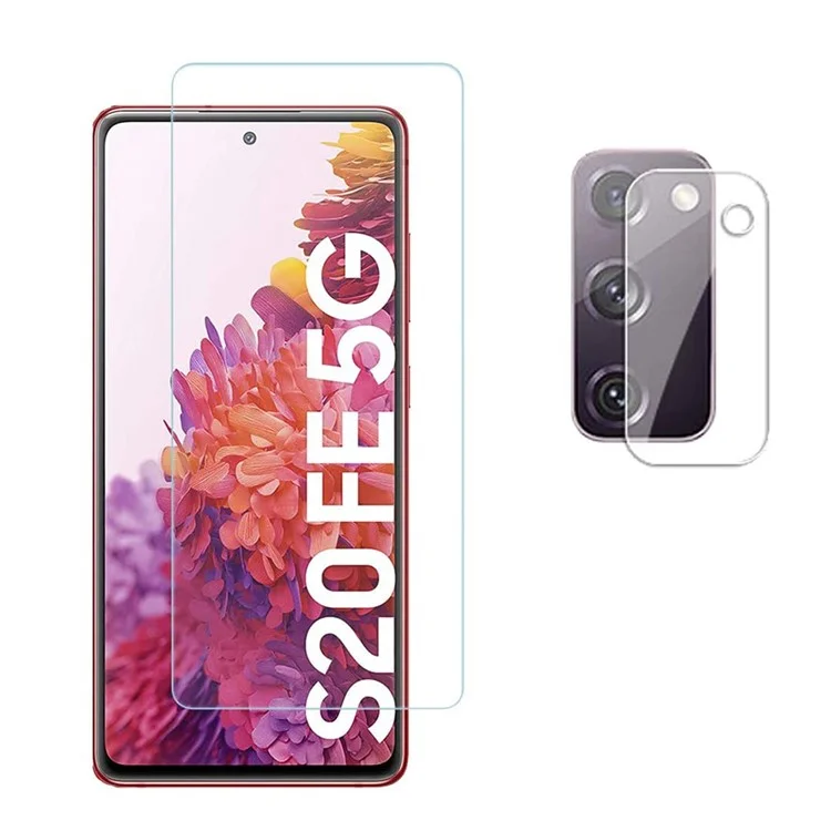 2,5d 9H Arc Arc Edce Reded Sceencer Protector Для Samsung Galaxy S20 Fe/s20 Fan Edition/S20 Lite с Пленкой Объектива Камеры