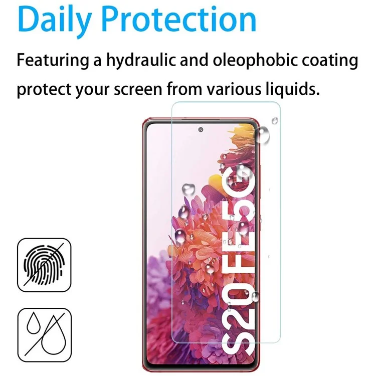 2,5d 9H Arc Edge Tempered Glass Screen Protector Für Samsung Galaxy S20 Fe/s20 Fan Edition/S20 Lite Mit Kamera -objektivfilm