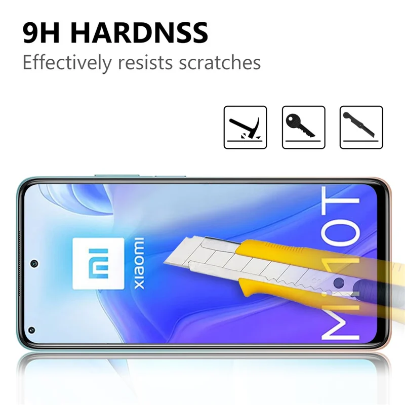 Complete Covering Tempered Glass Screen Protector for Xiaomi Mi 10T 5G Full Glue Black Edges