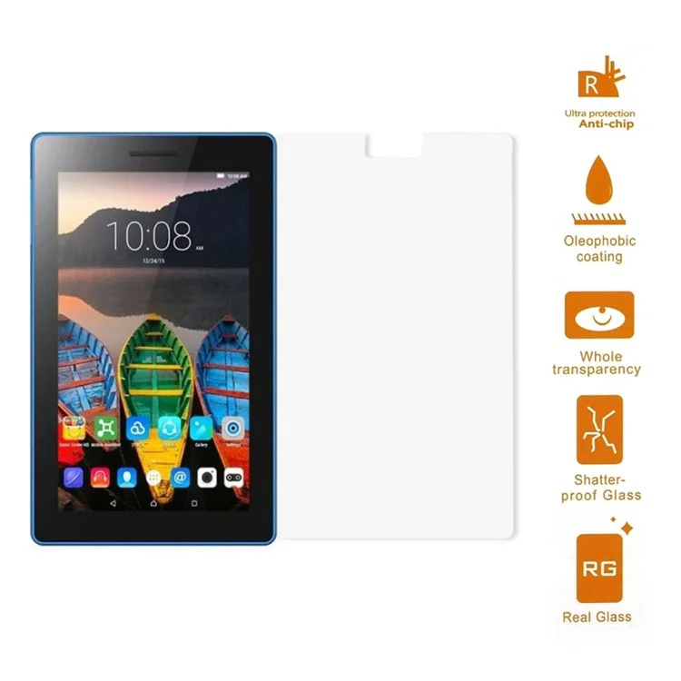 For Lenovo Tab3 7.0 730 Tempered Glass Screen Protector Guard 0.3mm (Arc Edge)